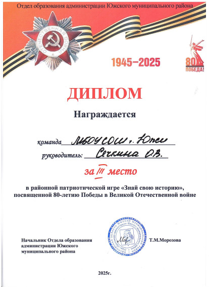 Патриотическая игра.